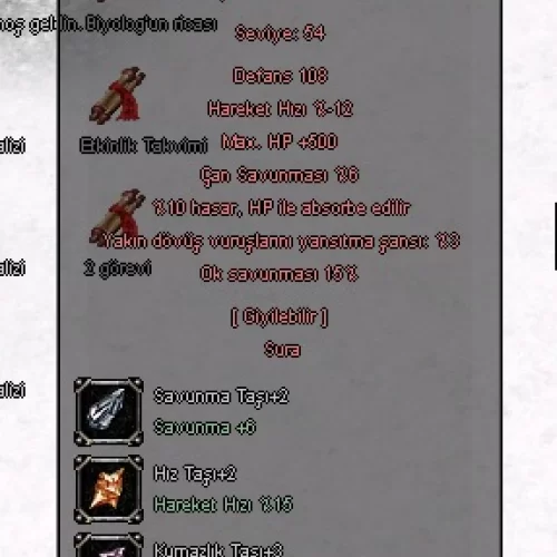  54 LVL +6 SURA ZIRHI ELİT FARMLIK